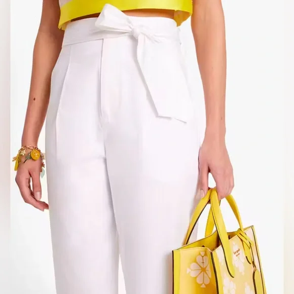 Kate Spade Poplin white cropped pants size 0 - Picture 3 of 12